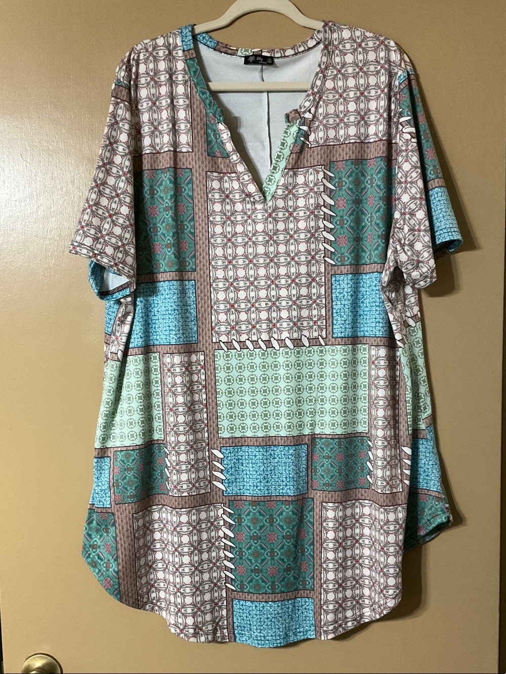 Lily by Firmiana Patchwork Print Tunic